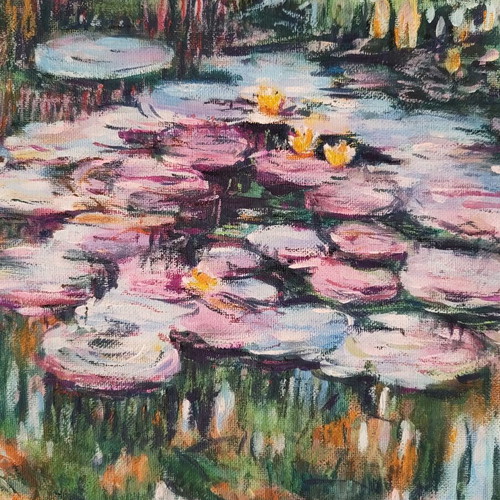 Oil painting inspired by Claude Monet 30x30cm new