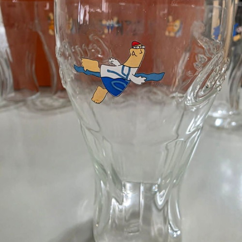 Coca Cola set of 6 collectible glasses Athens 2004 Olympics