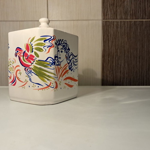 Loumidis Parrot Ceramic Sugar Container new, collectible