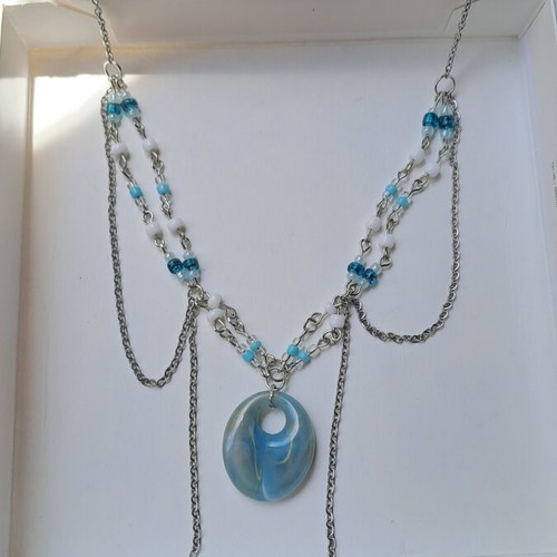 Women's Silver Necklace handmade, made to order, turquoise