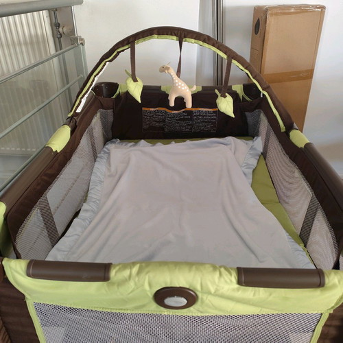 Graco Pack & Play baby playpen used, olive and brown