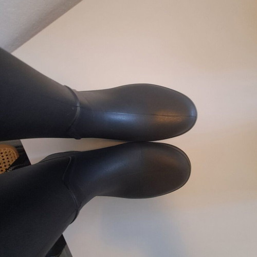 Crocs Bridle Wellie Waterproof Boots size 42 like new, black with plaid