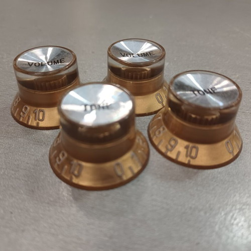 Guitar Potentiometer Caps Set of 4 Gold Color