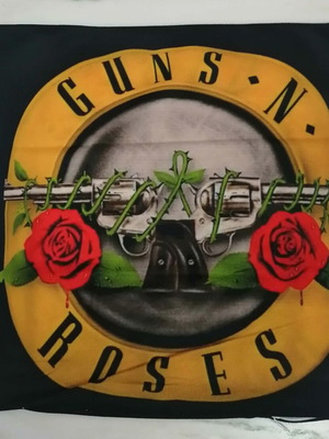 Guns n Roses decorative pillowcase new, 40x40 cm velvet