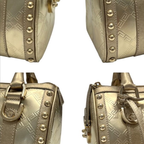Versace Mirroring Gold Boston Bag