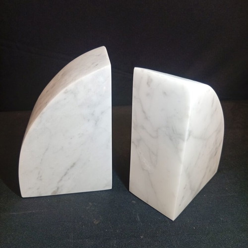 Carrara Marble Bookends, set of 2
