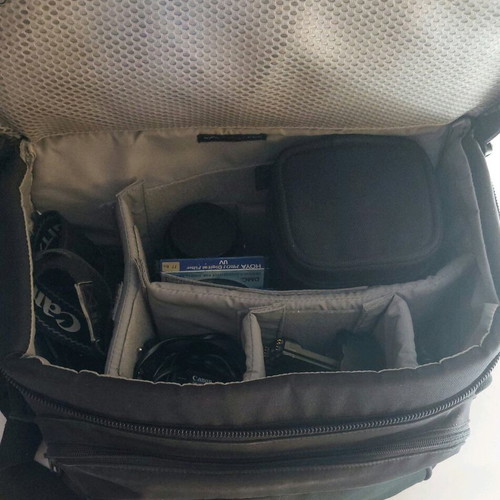 Lowepro Nova 5 AW camera bag used for DSLR and lenses