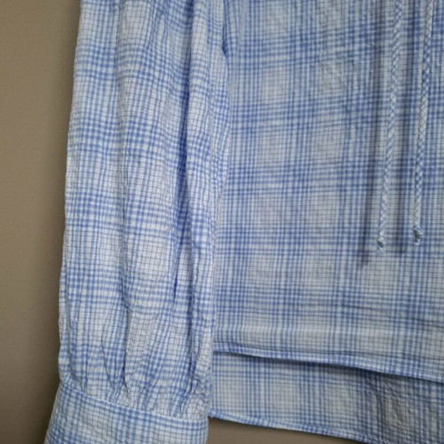 Zara cotton shirt XL like new, blue-white