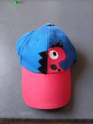 Children's hat used, size 52, blue and red