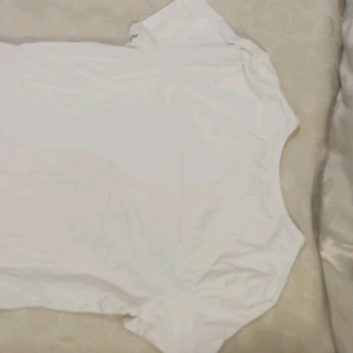 H&M short-sleeve shirt for girls white and blue like new size 170 cm