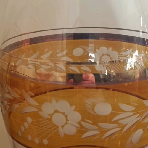 Vintage crystal vases 23 cm and 22 cm like new