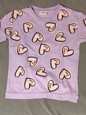 Long-sleeve sweatshirt No6 Trax purple with hearts like new