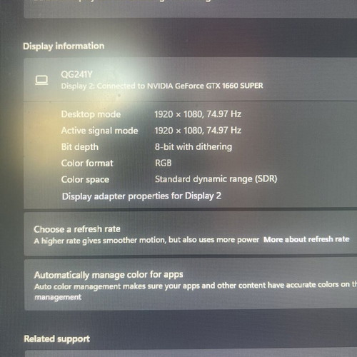 Acer 24-inch 1920x1080 FHD 75Hz monitor