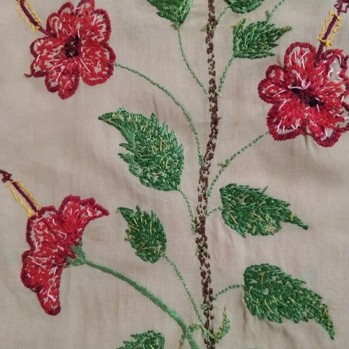 Old embroidery for frame or tablecloth used, 62×42 cm