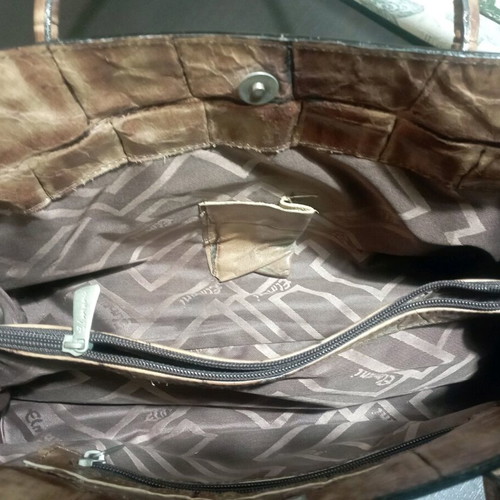 Elmani leather women's bag used, brown handbag