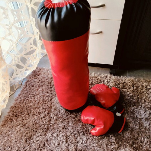 Boxing bag and gloves for kids like new