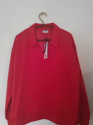 Noisy May red polo sweatshirt new, size XL