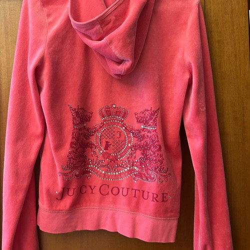 Juicy Couture velour jacket size large like new, pink
