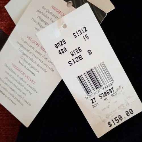 Velvet midi skirt new, blue, size S 36 8