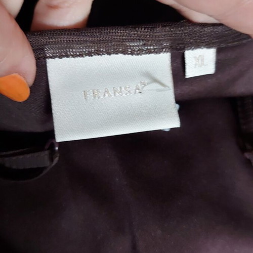 Τούλινο φόρεμα Fransa σαν καινούργιο, XL-XXL, σκούρο σοκολατί με χάντρες και παγιέτες