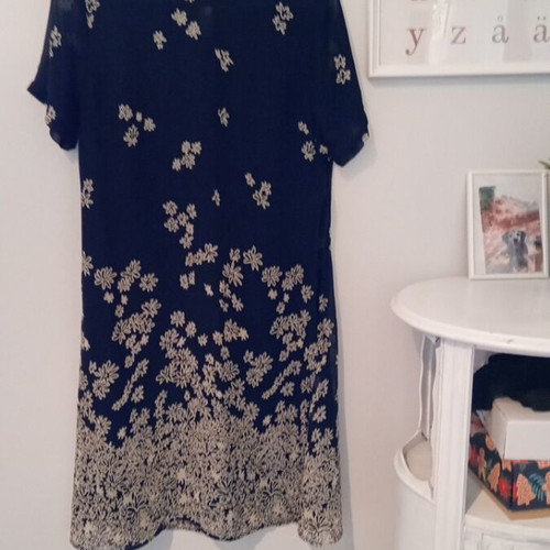 Black dress M/L transparent with lining, no brand, like new