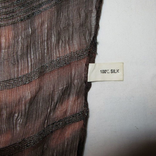 Silk women's scarf airy elegant, new, earth tones