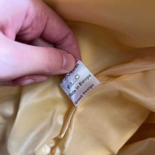Yellow faux fur coat new, statement jacket