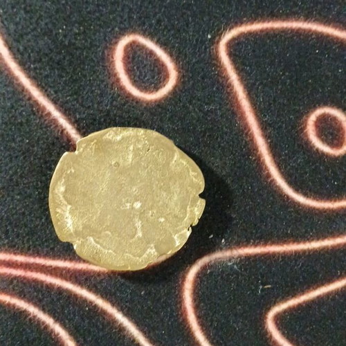 Pirate coin used, painted with gold color