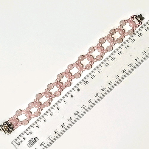 Rose Quartz Bracelet new handmade 19 cm