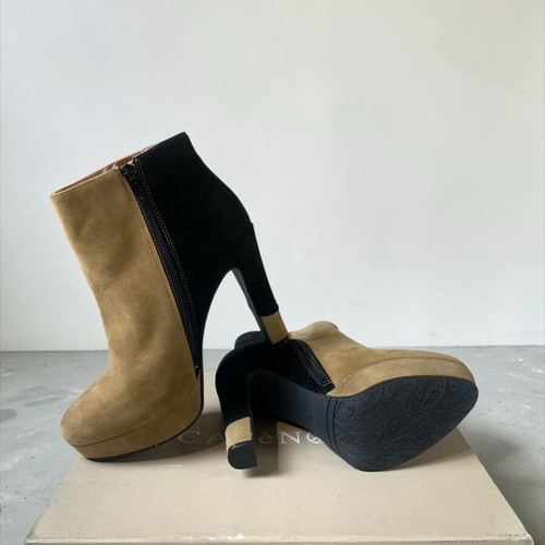 CafèNoir women's ankle boots like new, size 36, brown/black two-tone