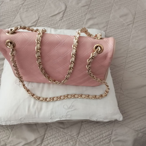 beige / pink handbag in excellent condition