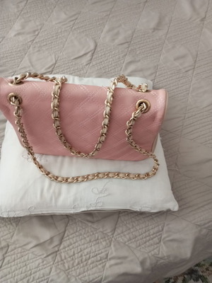 beige / pink handbag in excellent condition
