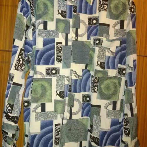 Men's Shirt new, blue and green, XL, quality fabric