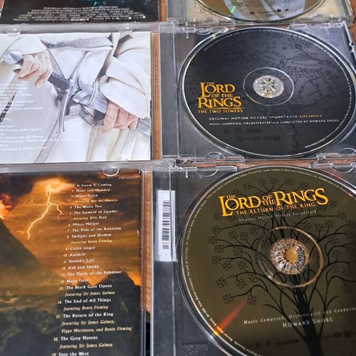 Lord of the Rings soundtracks used, pack of 3 CDs