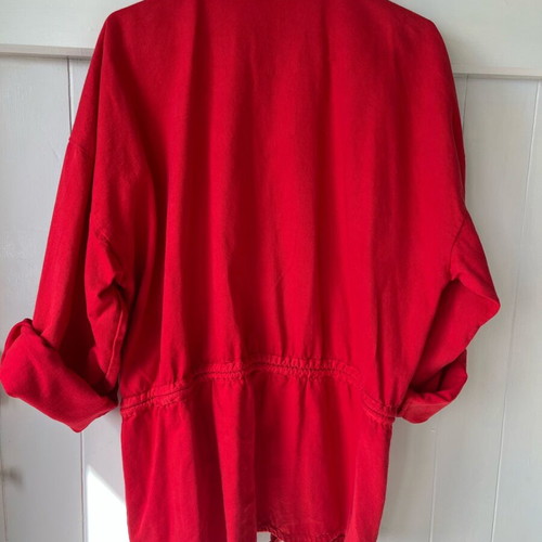 Unisex spring jacket red like new, cotton