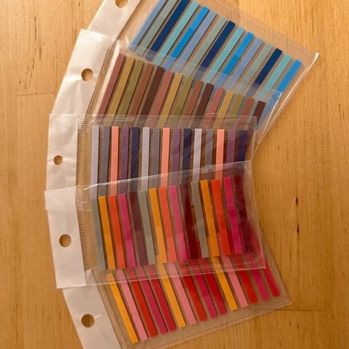 Set of page markers new, 1500 stickers in 5 colors
