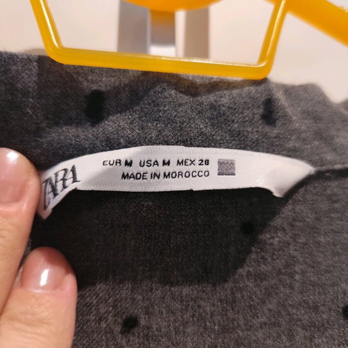 Zara grey blouse dress like new with neck tie