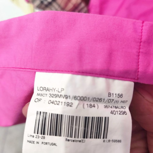Burberry long sleeve shirt 3XL like new, pink, 100% cotton