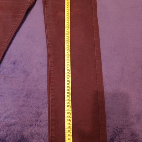 Women's denim pants like new, slim fit, size L, dark burgundy-brown