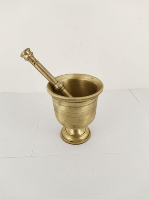 Γουδί με γουδοχέρι μπρούτζινο μεταχειρισμένο, εποχής 1920