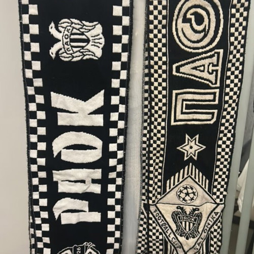 PAOK scarves pack of 2, like new, authentic