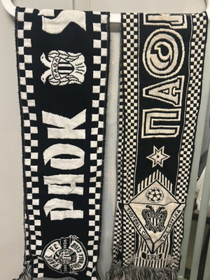 PAOK scarves pack of 2, like new, authentic
