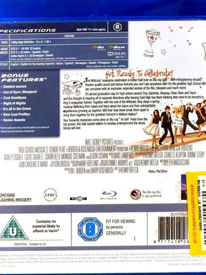 High School Musical 3 Blu-Ray used comedy movie with English subtitles