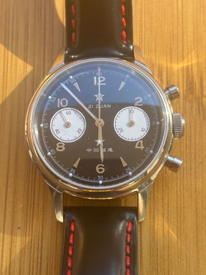 Sugess Seagull 1963 SU1962BKM 38mm wristwatch new, chronograph