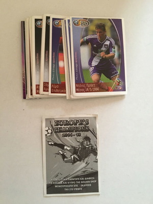 Χαρτάκια αυτοκόλλητα Europes champions 2014-15 μεταχειρισμένα, 27 τεμάχια