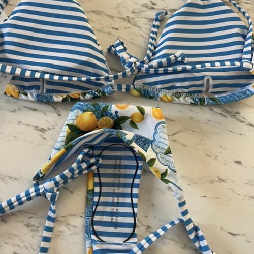 Bikini set lemons double-sided, new from Shein