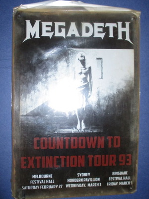Megadeth metal poster tour 93 countdown to extinction used