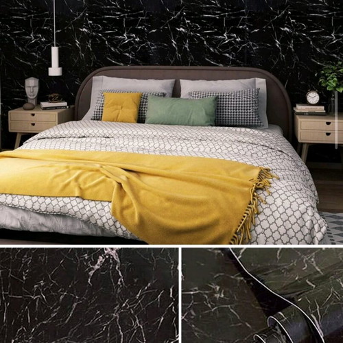 Premium Black Marble Luxe adhesive roll 60cm x 3m new, waterproof