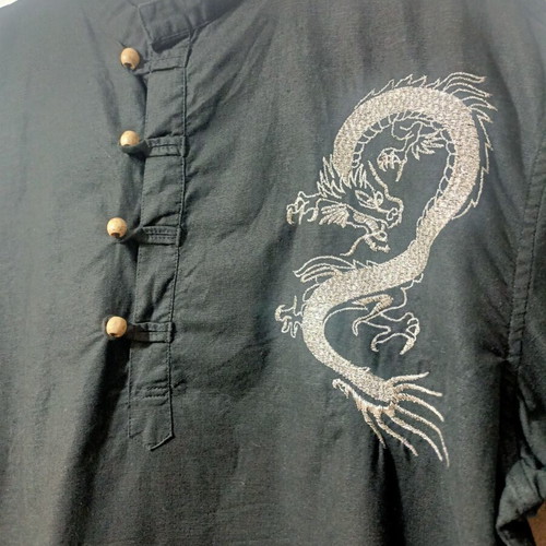 Sixth Sense shirt with embroidered dragon, XXL