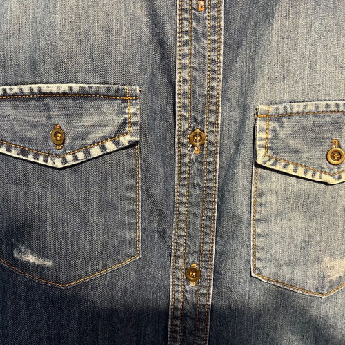 Staff Jeans shirt new, size M, dark blue denim